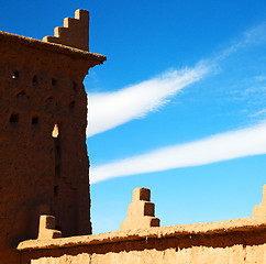 Image showing moroccan old wall and brick in antique city