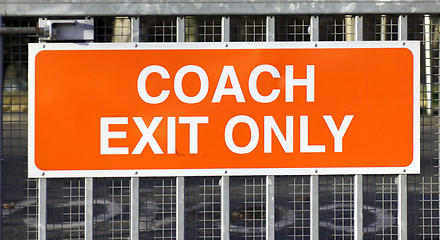 Image showing coach exit