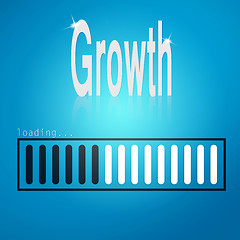 Image showing Growth blue loading bar