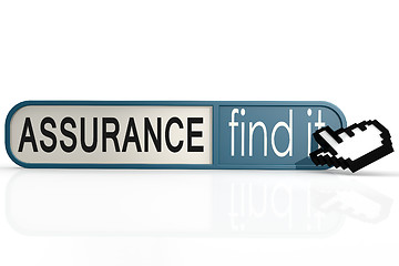 Image showing Assurance word on the blue find it banner