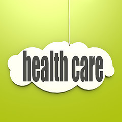 Image showing White cloud with health care