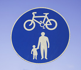 Image showing cyclists and pedestrians only