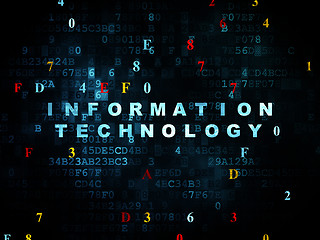 Image showing Information concept: Information Technology on Digital background