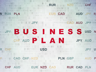 Image showing Finance concept: Business Plan on Digital Paper background