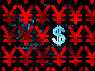 Image showing Money concept: dollar icon on Digital background