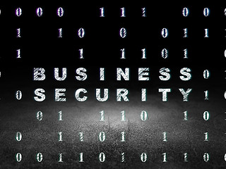 Image showing Safety concept: Business Security in grunge dark room