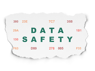 Image showing Information concept: Data Safety on Torn Paper background
