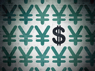 Image showing Money concept: dollar icon on Digital Paper background
