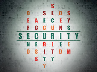 Image showing Security concept: word Security in solving Crossword Puzzle