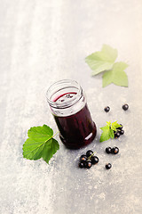 Image showing blackcurrant jam