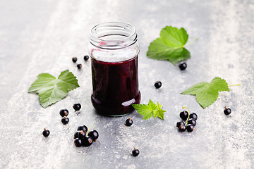 Image showing blackcurrant jam