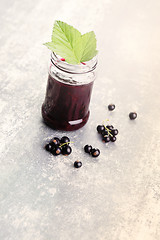 Image showing blackcurrant jam