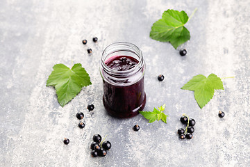 Image showing blackcurrant jam