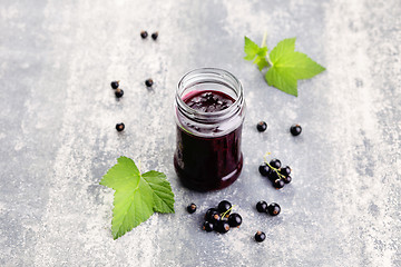 Image showing blackcurrant jam