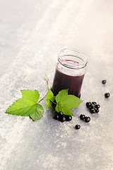 Image showing blackcurrant jam