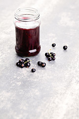 Image showing blackcurrant jam