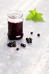 Image showing blackcurrant jam