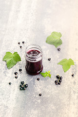 Image showing blackcurrant jam