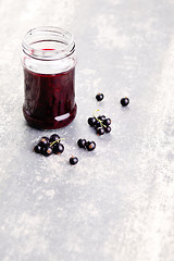 Image showing blackcurrant jam