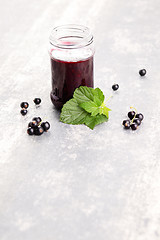 Image showing blackcurrant jam