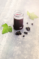 Image showing blackcurrant jam