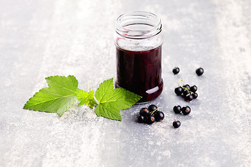 Image showing blackcurrant jam