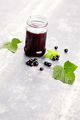 Image showing blackcurrant jam