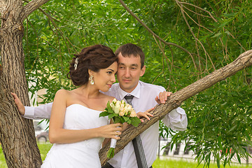 Image showing Portrait of the bride and groom 