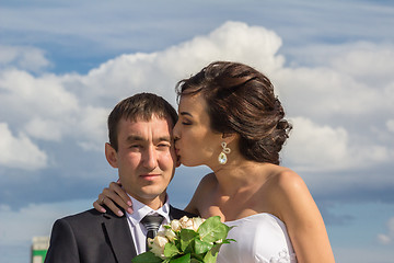 Image showing Portrait of the bride and groom