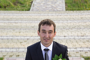 Image showing Portrait of the bride and groom 