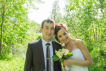 Image showing Portrait of the bride and groom 