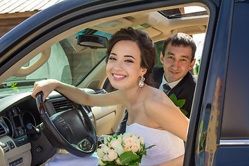 Image showing Portrait of the bride and groom 