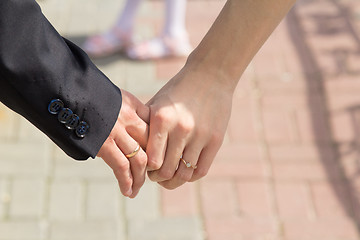 Image showing Hands of lovers 