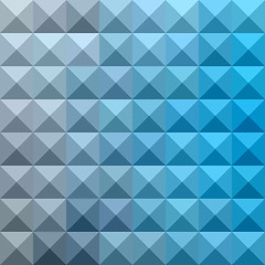 Image showing Bright Cerulean Blue Abstract Low Polygon Background