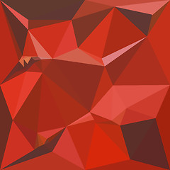 Image showing Auburn Red Abstract Low Polygon Background