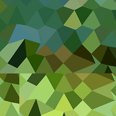 Image showing Dark Spring Green Abstract Low Polygon Background