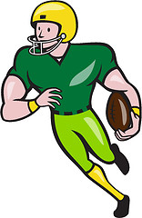 Image showing American Football Receiver Running Isolated Cartoon 