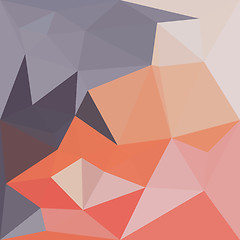 Image showing Atomic Tangerine Orange Abstract Low Polygon Background