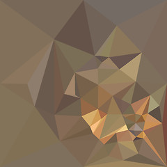 Image showing Dark Tan Brown Abstract Low Polygon Background