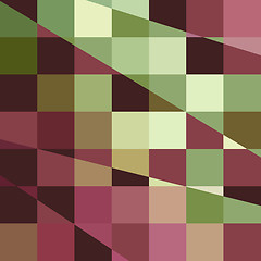 Image showing Deep Tuscan Red Purple and Green Abstract Low Polygon Background