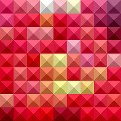 Image showing Electric Crimson Red Abstract Low Polygon Background