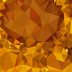 Image showing Dark Tangerine Yellow Abstract Low Polygon Background