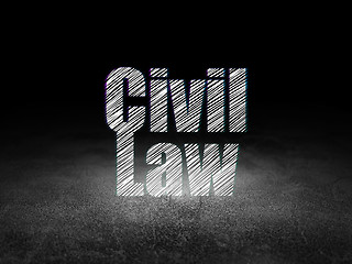 Image showing Law concept: Civil Law in grunge dark room
