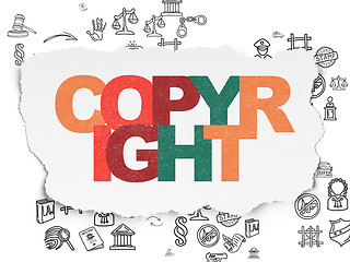 Image showing Law concept: Copyright on Torn Paper background