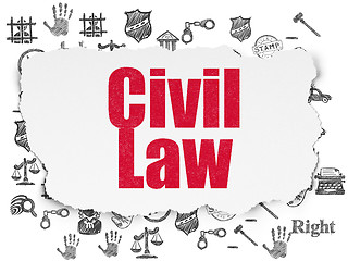 Image showing Law concept: Civil Law on Torn Paper background