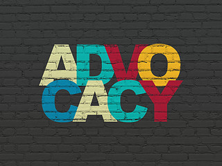 Image showing Law concept: Advocacy on wall background