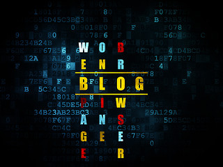 Image showing Web design concept: word Blog in solving Crossword Puzzle