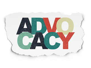 Image showing Law concept: Advocacy on Torn Paper background