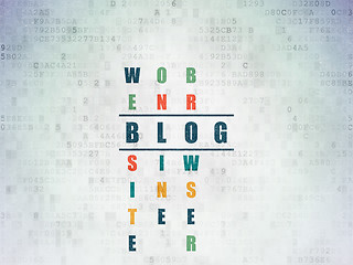 Image showing Web design concept: word Blog in solving Crossword Puzzle