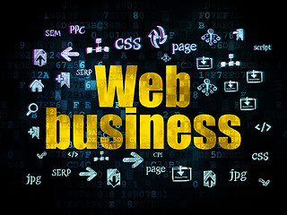 Image showing Web development concept: Web Business on Digital background